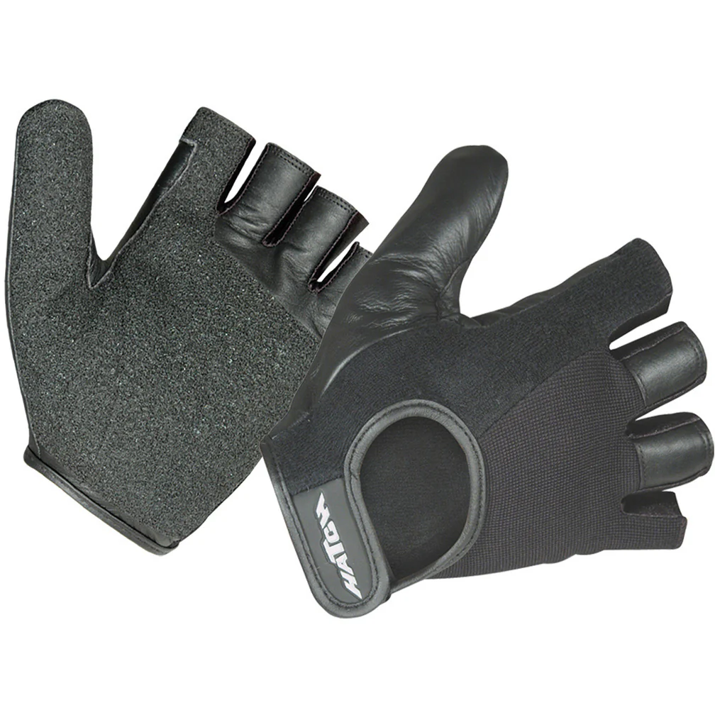 Leather Wheelchair Para-Push Gloves, Half Finger